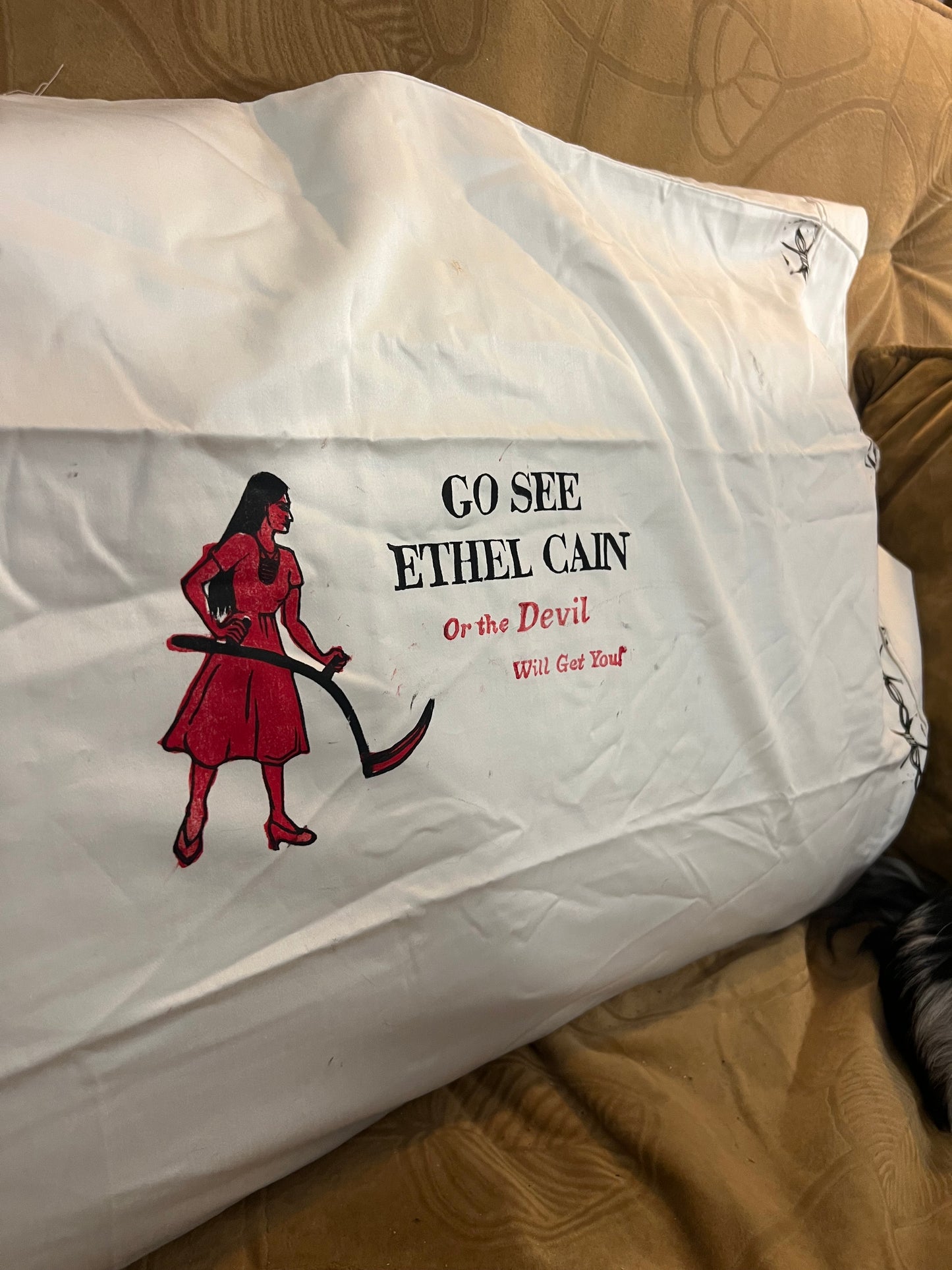 Go See Ethel Cain or the Devil Will Get You - White Pillowcase