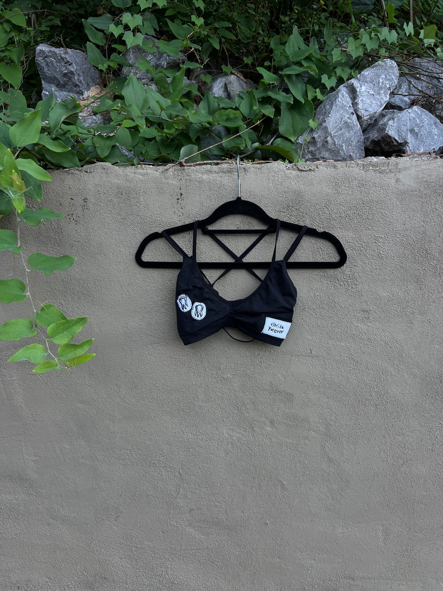 Florida Forever - Black Bralette