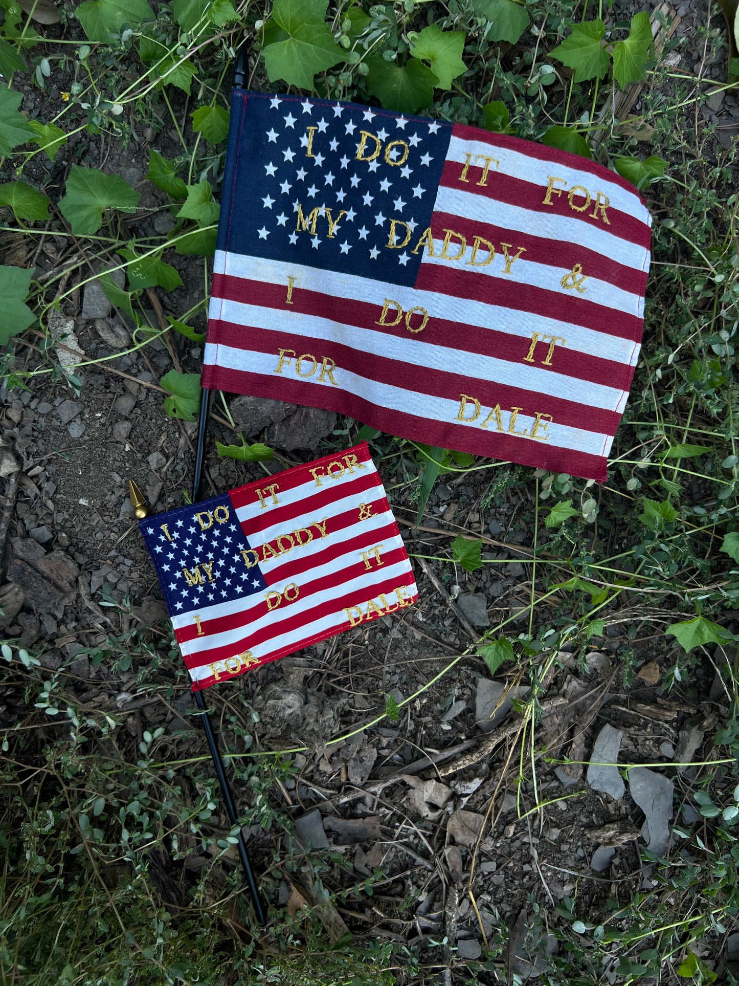 Do It For Dale - Hand Embroidered Flags