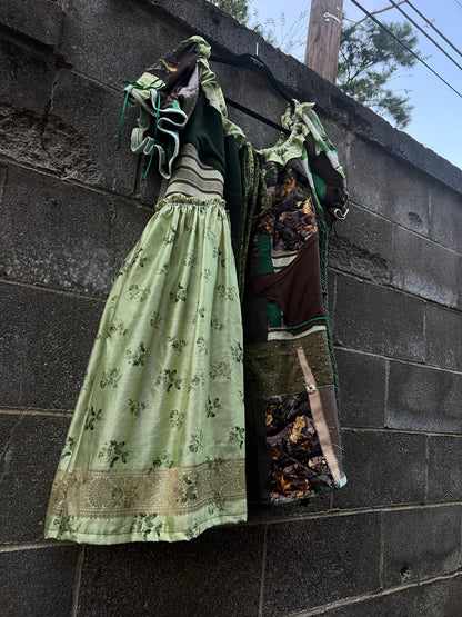 Green Scraps - Babydoll Dress