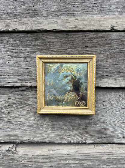 To Love Me is to Suffer Me - Embroidered Vintage Photo