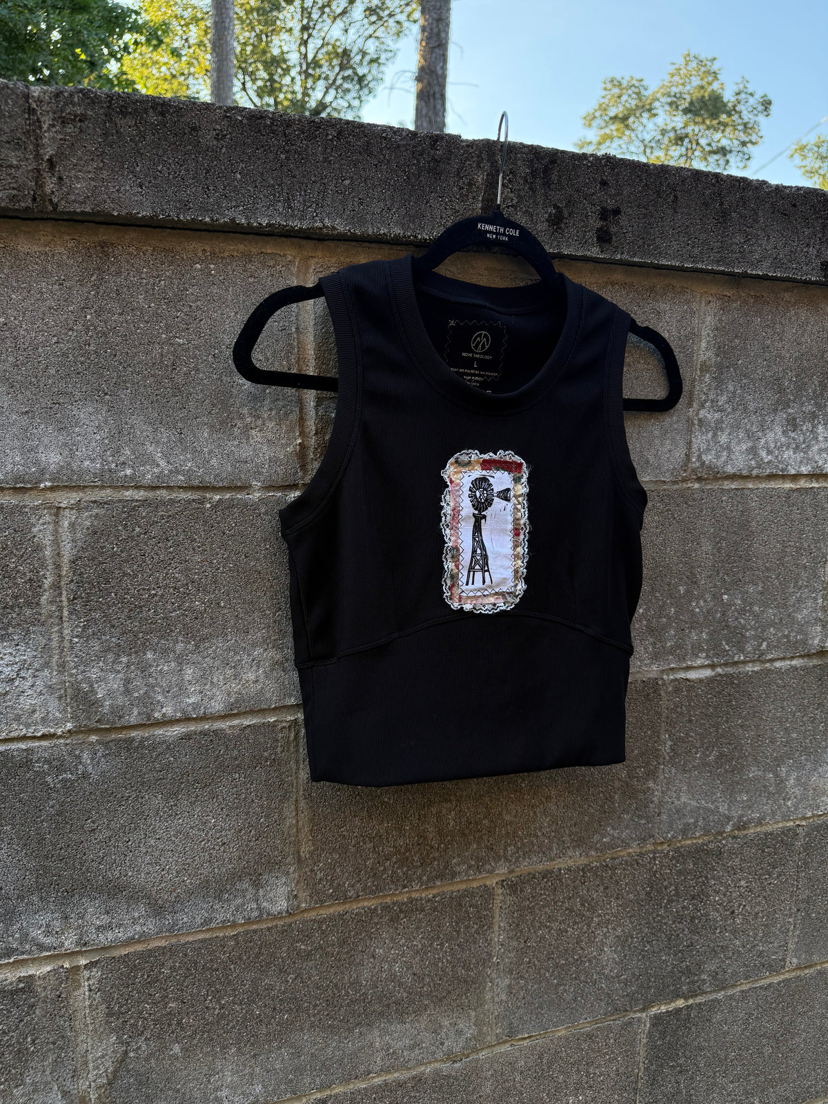 Windmill Patchwork - Black Tank Top