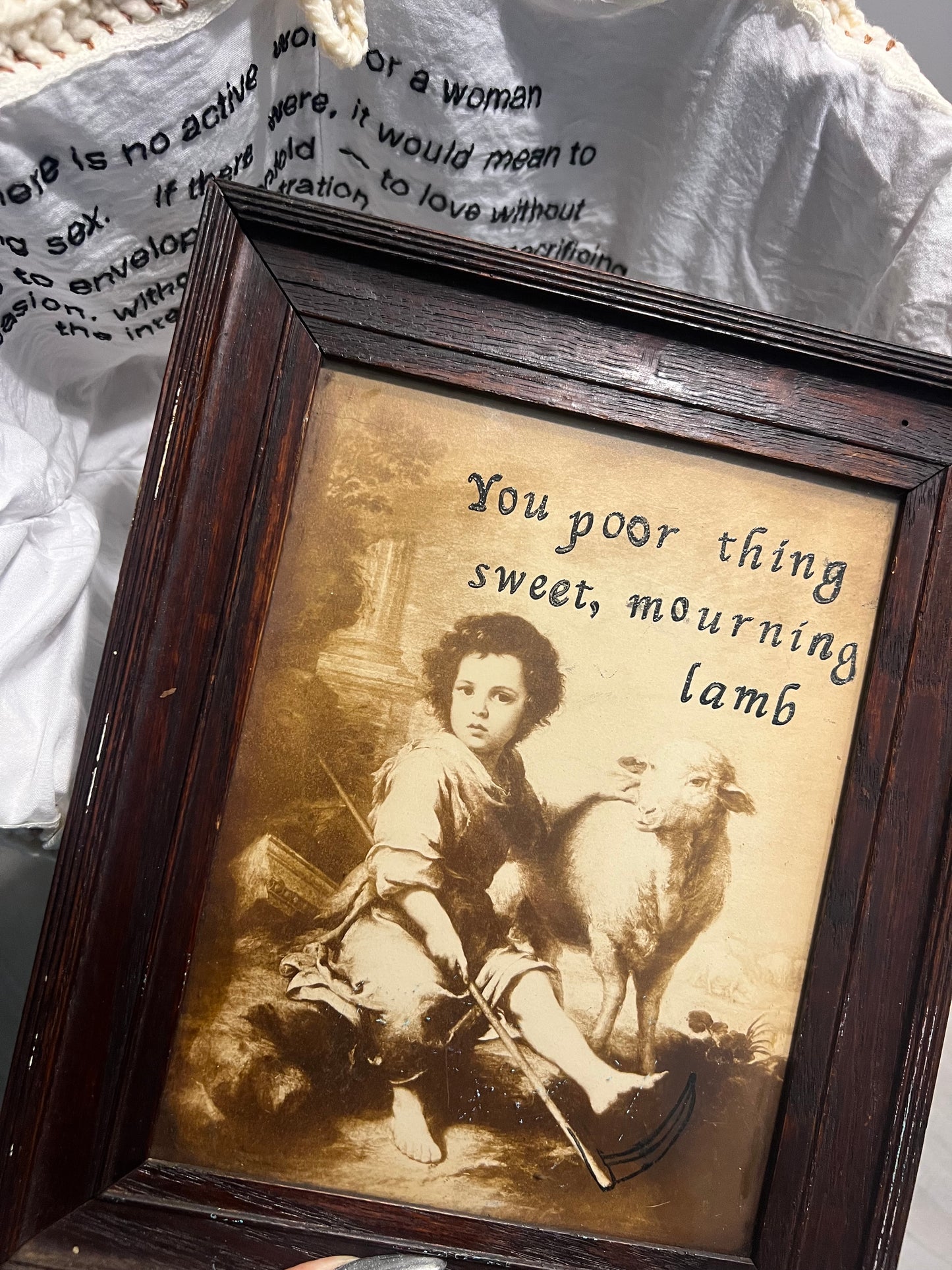 Poor Thing - Embossed Vintage Photograph