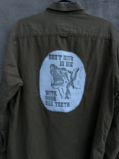 Dog Teeth - Green Flannel Shirt