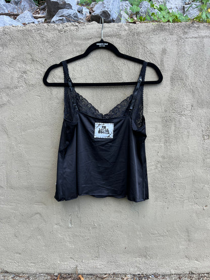 Go See Ethel Cain or the Devil Will Get You -  Vintage black lace front tank