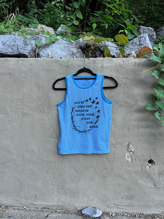 Like You Mean It - Blue Striped Tank Top
