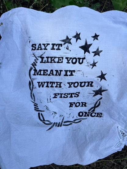 Like You Mean It - Alter Cloth / Vintage Handkerchief - no. 1