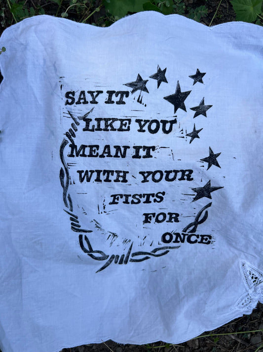 Like You Mean It - Alter Cloth / Vintage Handkerchief - no. 1
