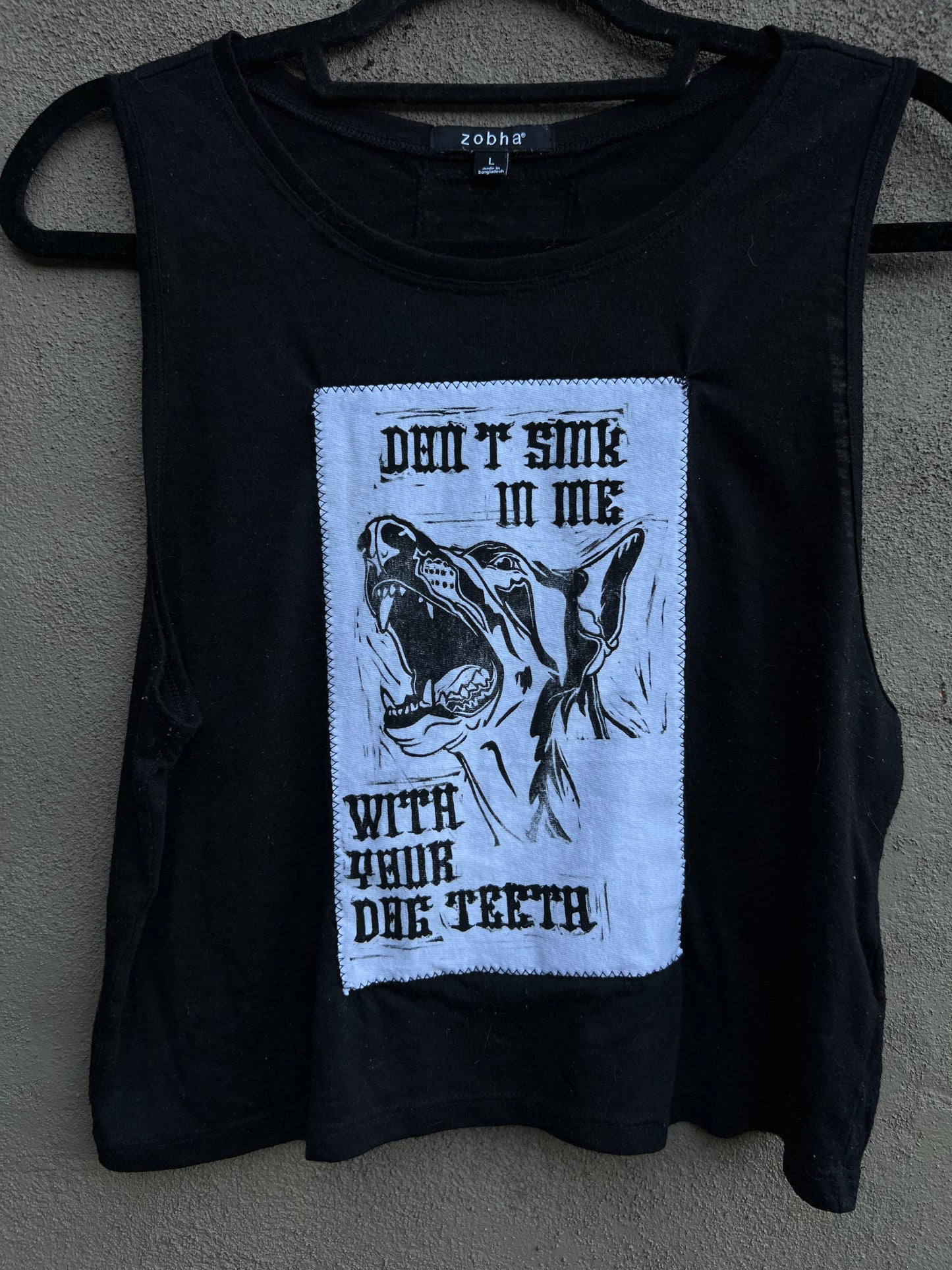 Dog Teeth - Black Semi-Sheer Tank