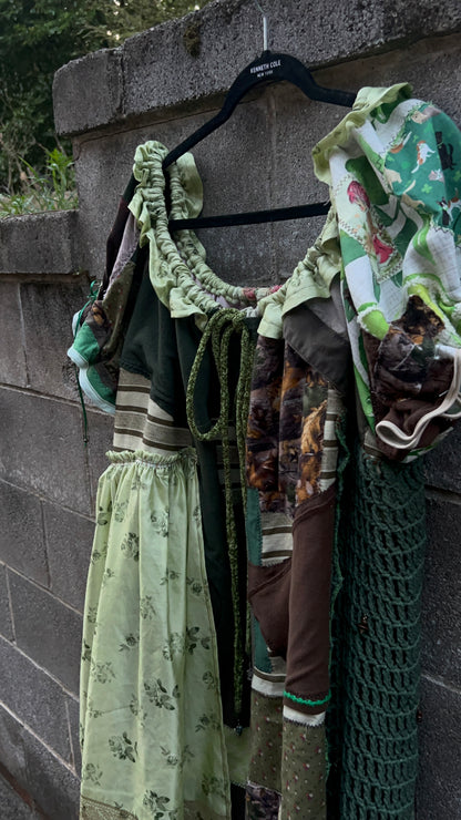 Green Scraps - Babydoll Dress