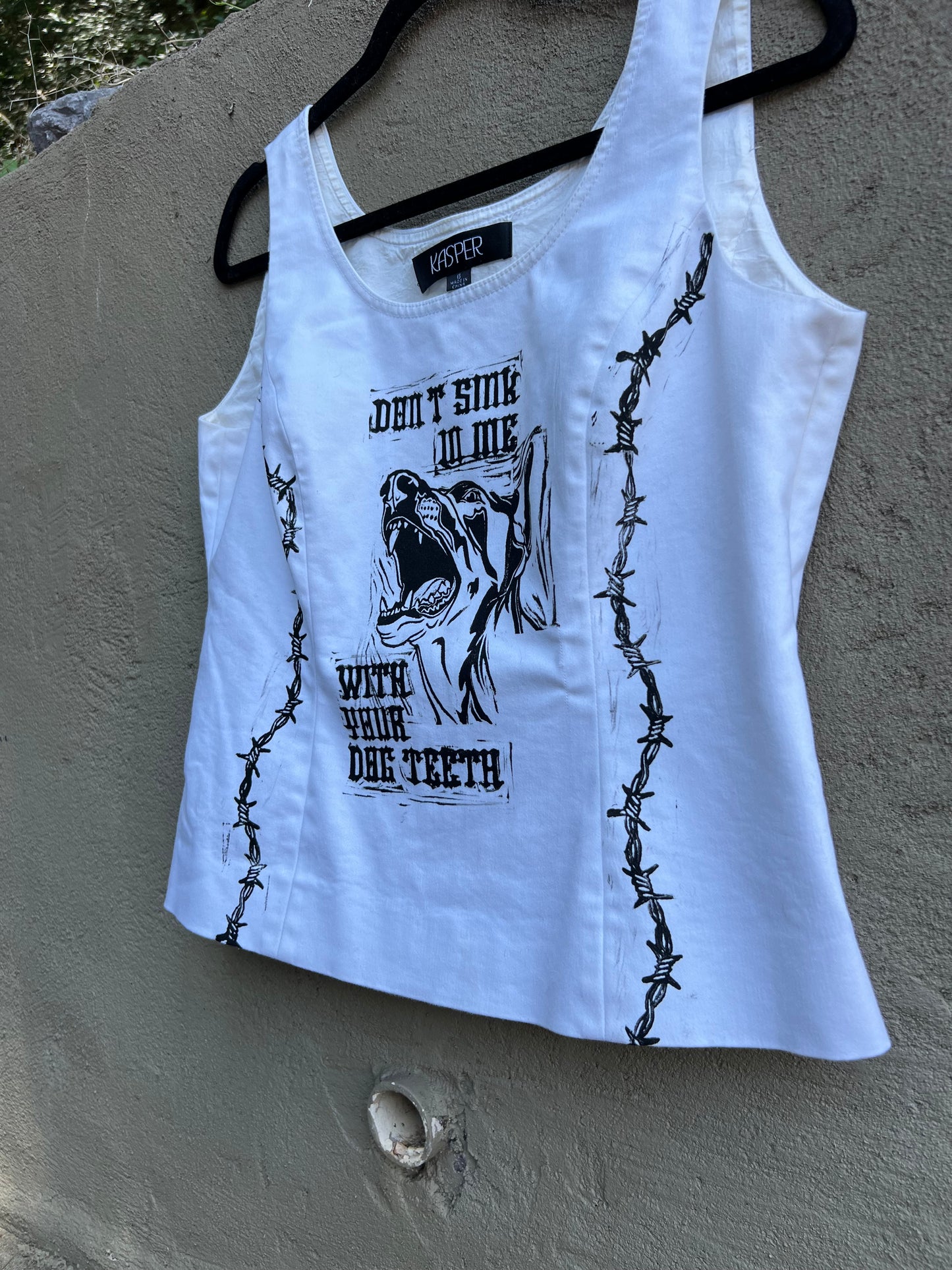 Dog Teeth - White Tank Top