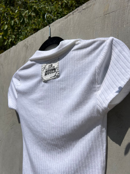 Not My Year - White Baby Tee - JP
