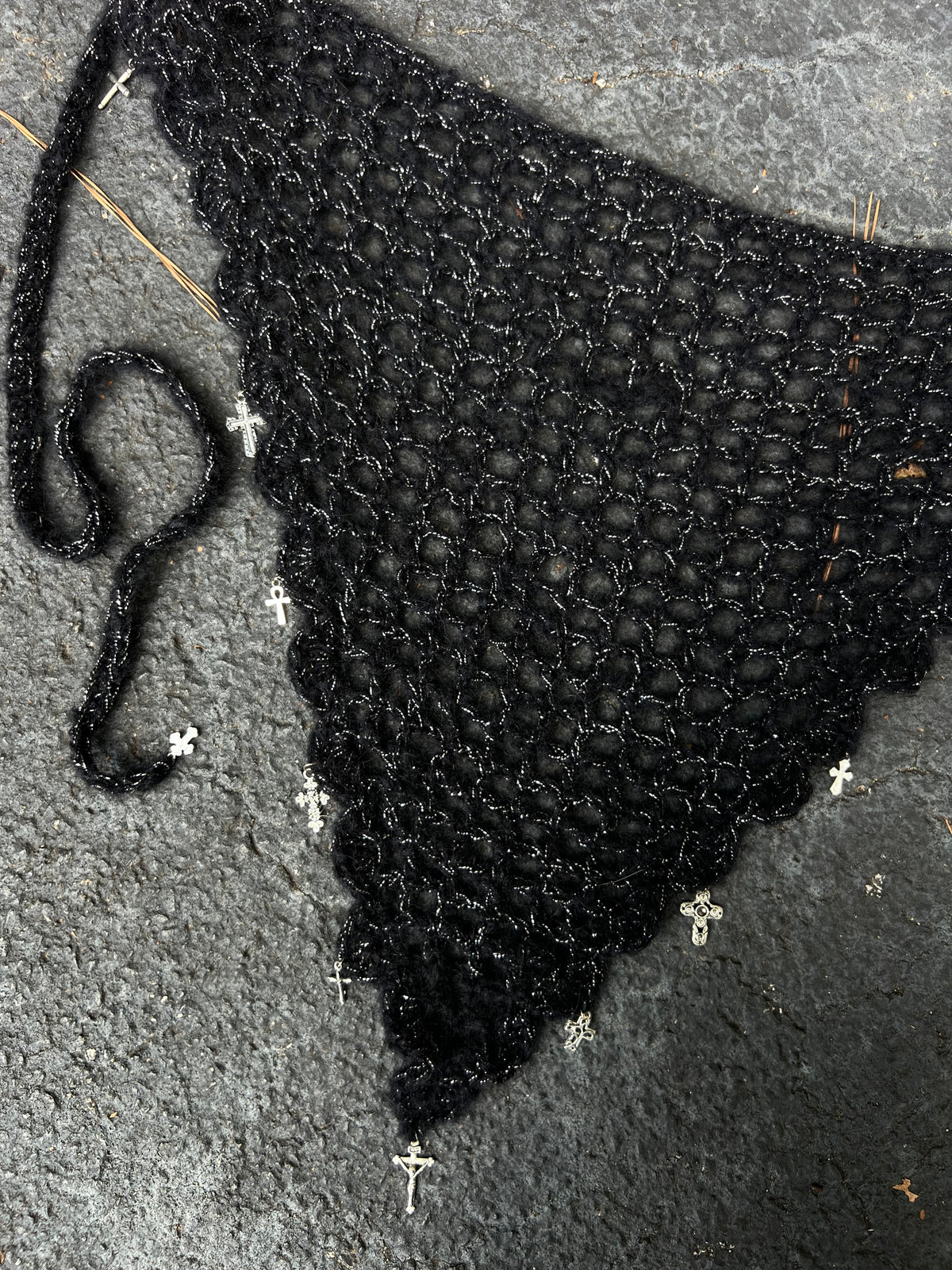 Sacrificial Shroud - Black Mohair