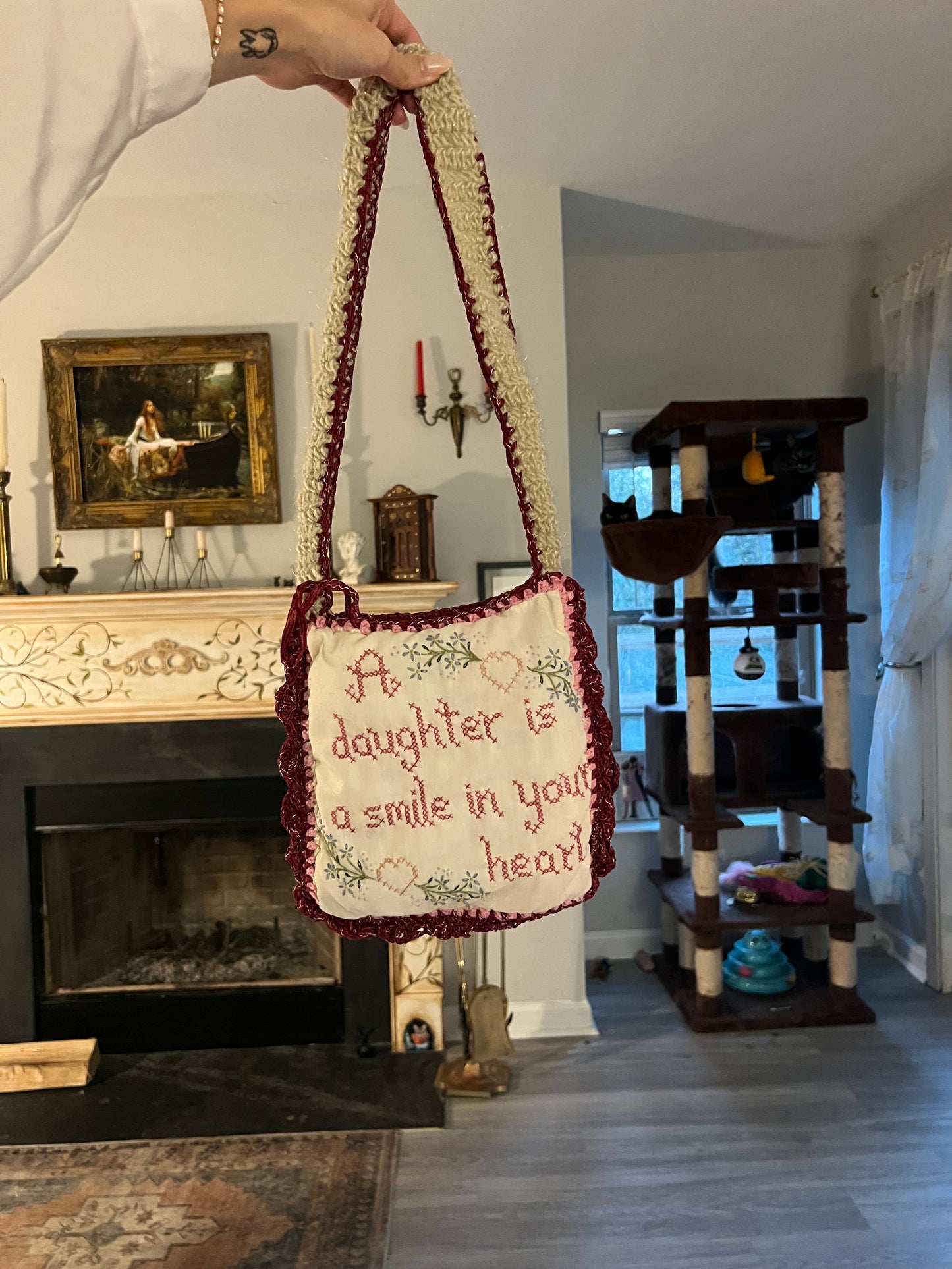 Vintage Floral Mini Tote