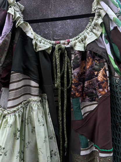 Green Scraps - Babydoll Dress