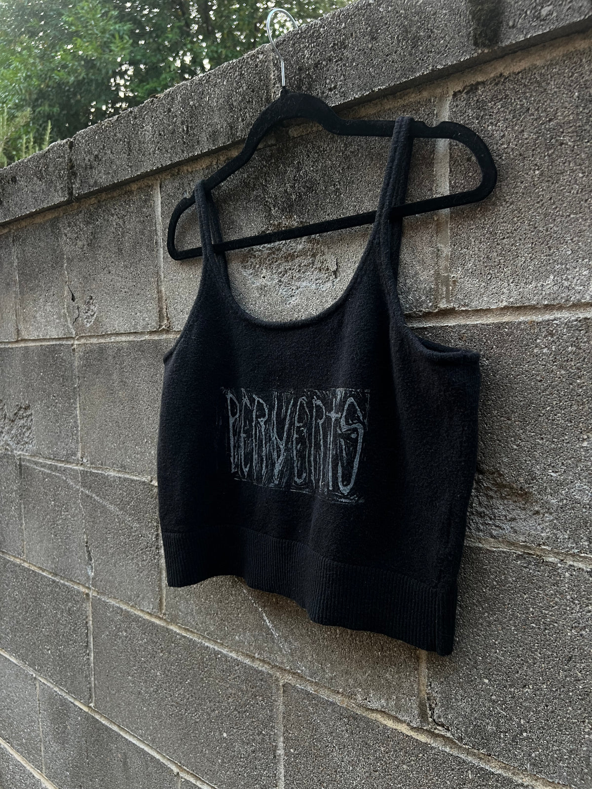 Perverts - Black Knit Tank Top - ON
