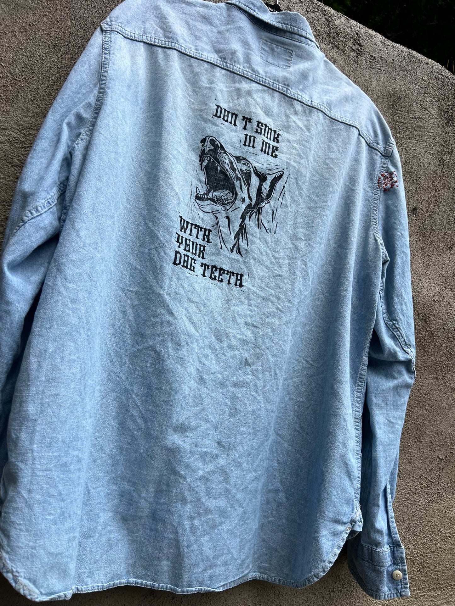 Dog Teeth - Denim Mended Shirt