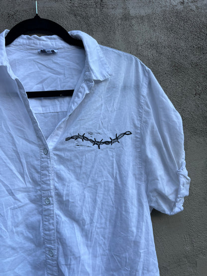 Like You Mean It - White Collared Shirt