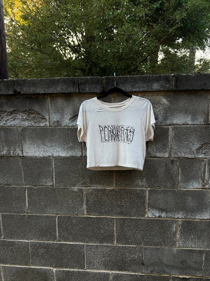 Perverts - Cream Cropped Top - OA