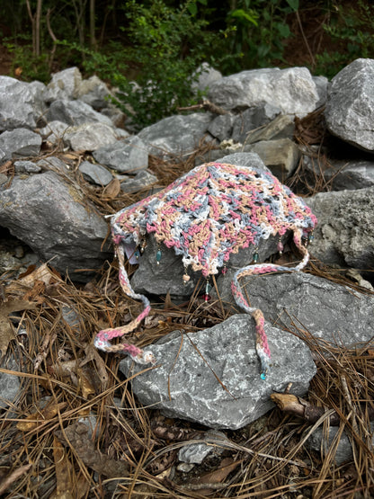Strawberry Fields Sunset - Crochet Bandana