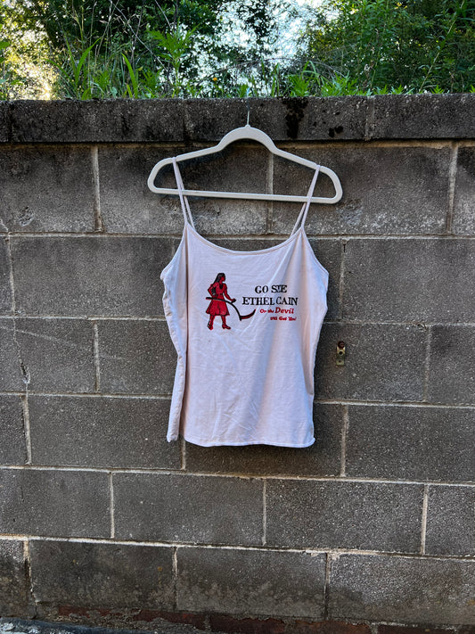 Go See Ethel Cain or the Devil Will Get You -  Taupe Spaghetti Strap Tank