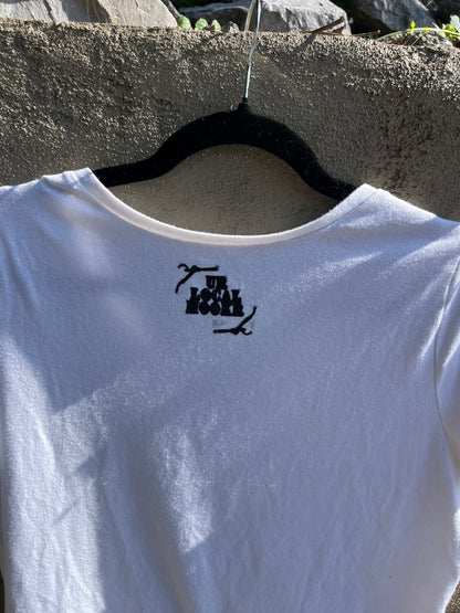 Not My Year - White Cropped Tshirt