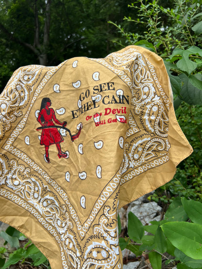 Go See Ethel Cain or the Devil Will Get You - Gold Bandanna