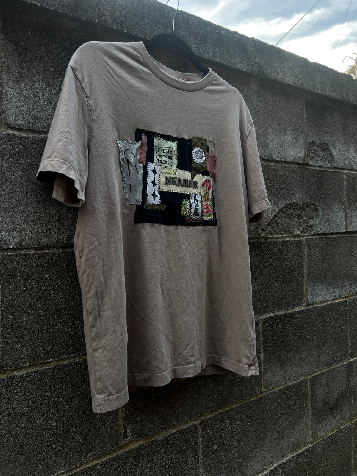 Nearer - Brown Patchwork Tshirt