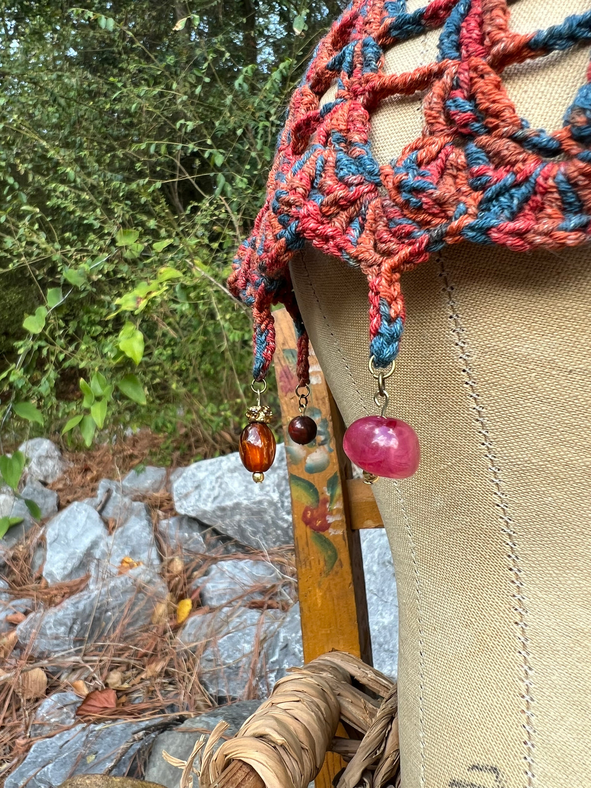 Rust - Beaded Skull Cap