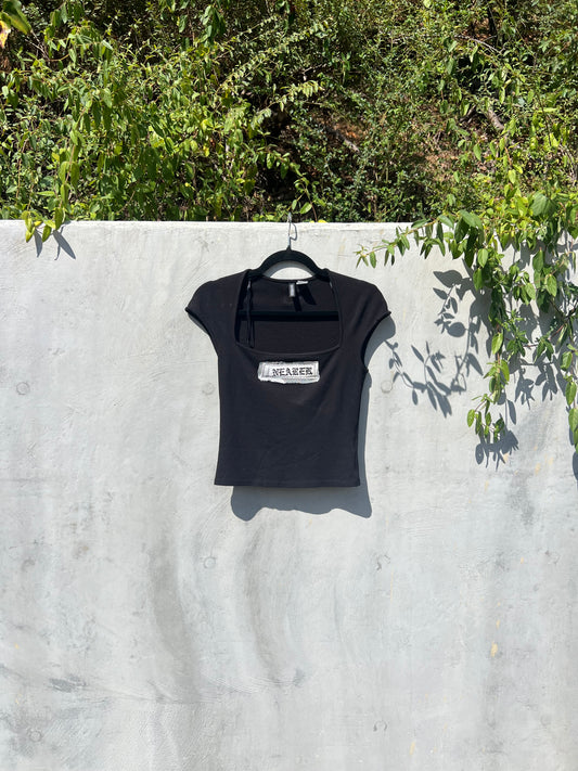 Nearer - Black Square-Neck Top - HM