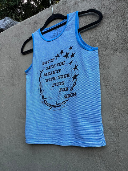 Like You Mean It - Blue Striped Tank Top