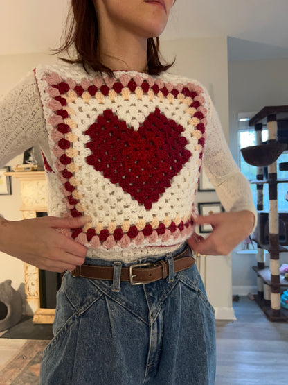 Sweetheart Granny Square Vest
