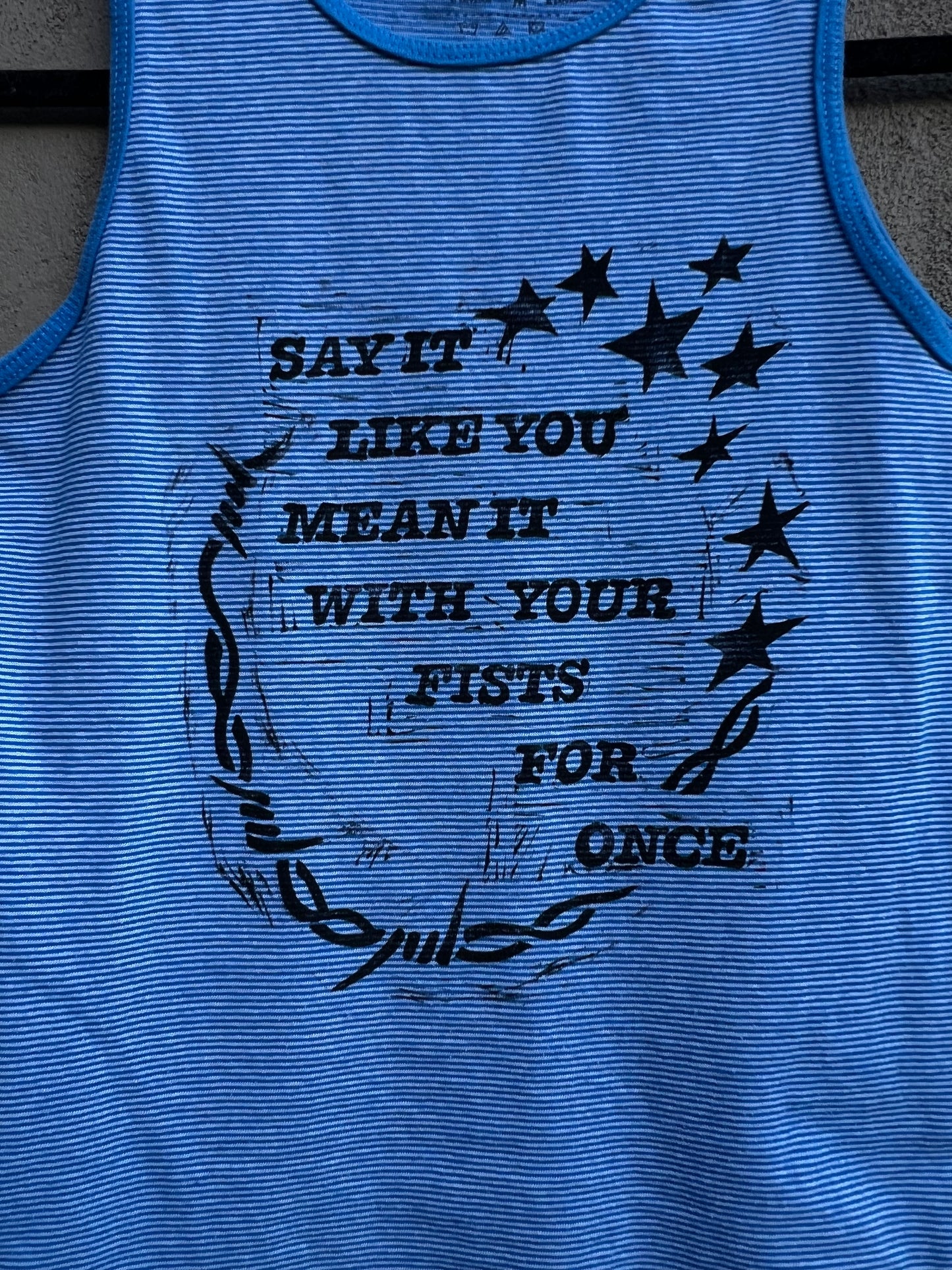 Like You Mean It - Blue Striped Tank Top