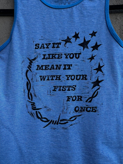 Like You Mean It - Blue Striped Tank Top
