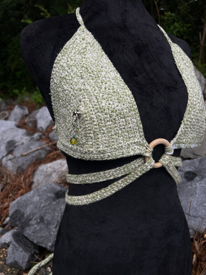 My Eyes Are Up Here - Crochet Wrap Top
