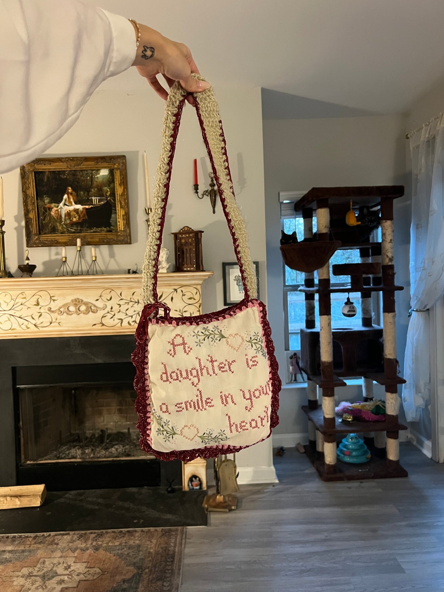 Vintage Floral Mini Tote