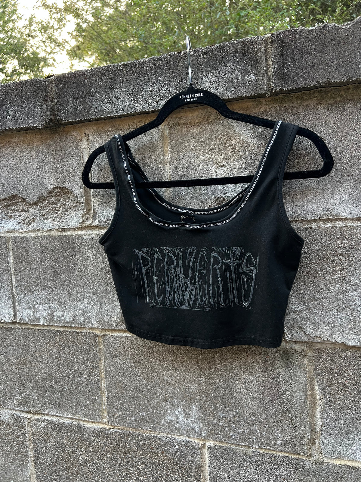 Perverts - Black Cropped Tank Top