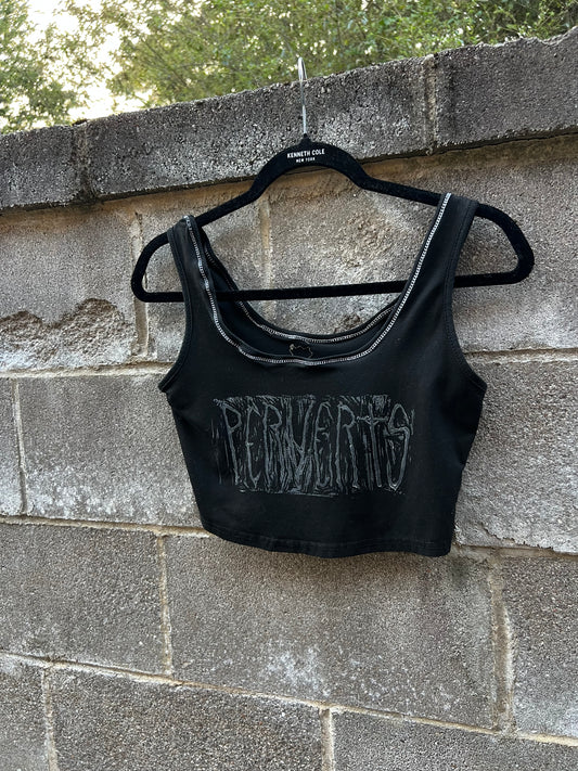Perverts - Black Cropped Tank Top