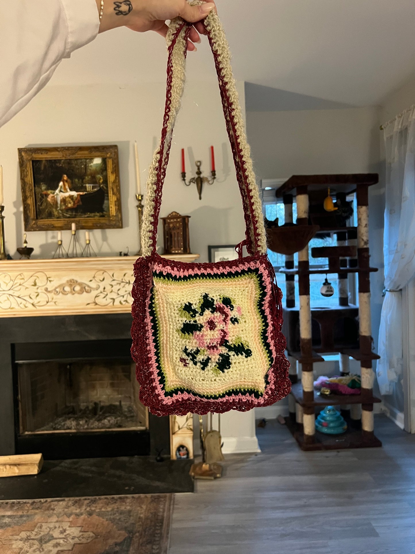 Vintage Floral Mini Tote