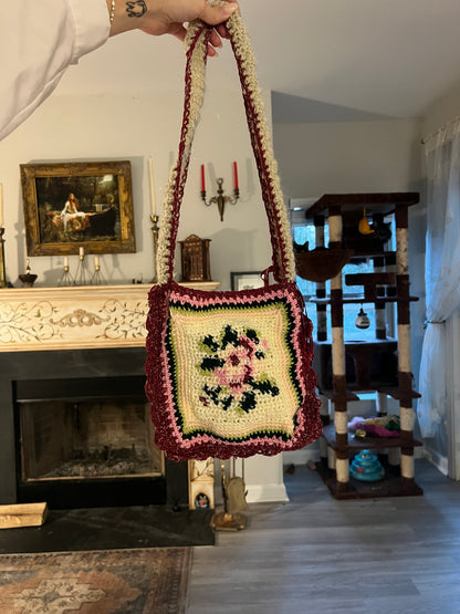 Vintage Floral Mini Tote
