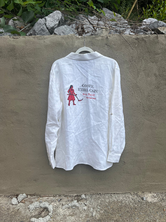 Go See Ethel Cain or the Devil Will Get You - White Linen Top