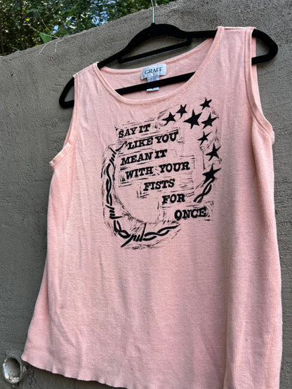 Like You Mean It - Peach Tank Top