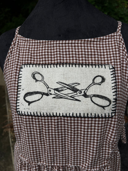 Scissor Me Timbers - Gingham Apron Top