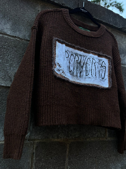 Perverts - Brown Knit Sweater - AE