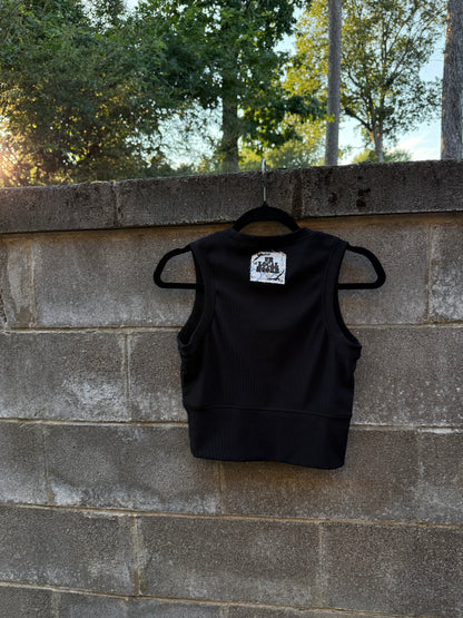 Windmill Patchwork - Black Tank Top