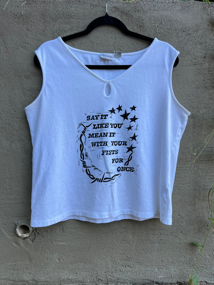 Like You Mean It - White Eyelet Tank Top