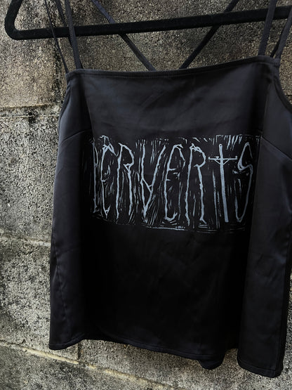 Perverts - Black Satin Tank Top