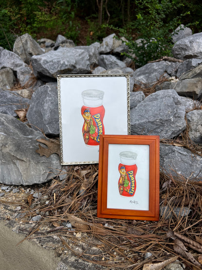 Danimals Drinkable Yogurt Watercolor - Giclee