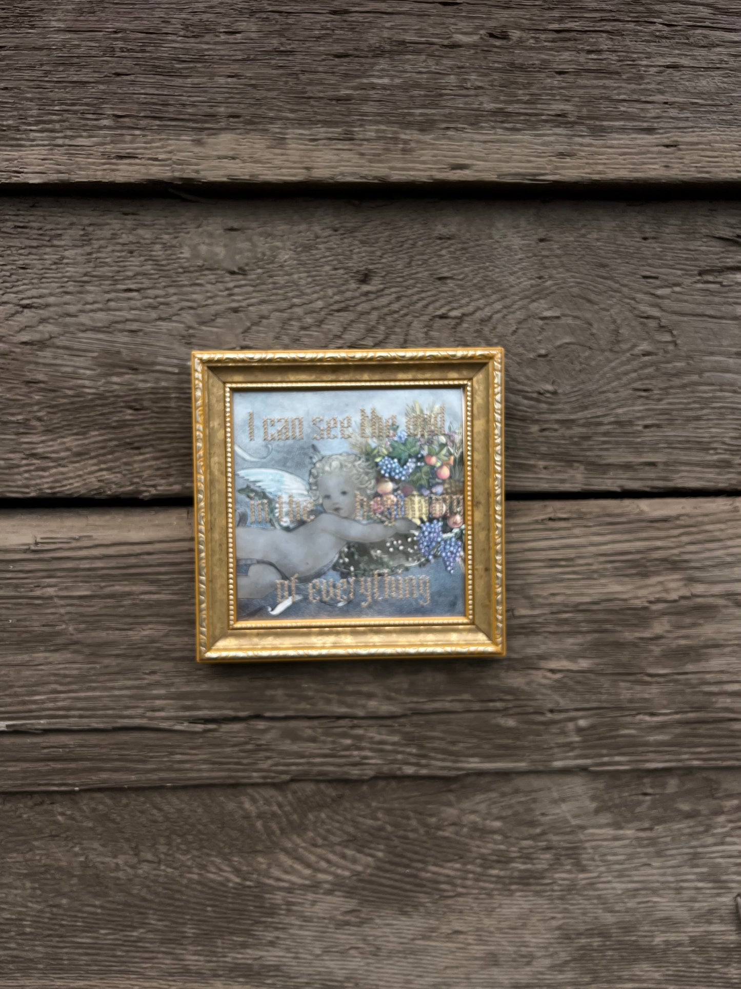 I Can See the End - Embroidered Vintage Photo