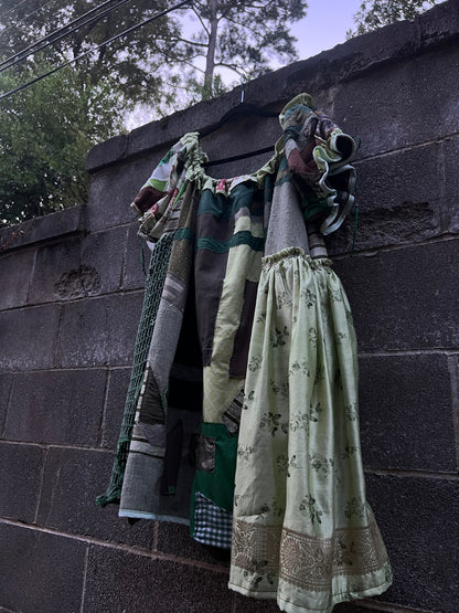 Green Scraps - Babydoll Dress